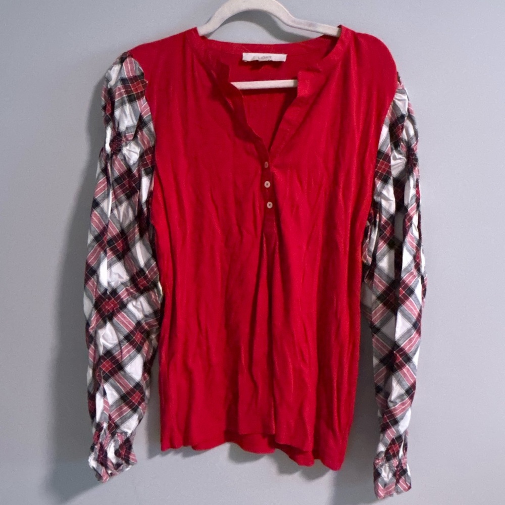LOFT Vibrant Red Blouse